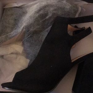 Buckle open toe bootie